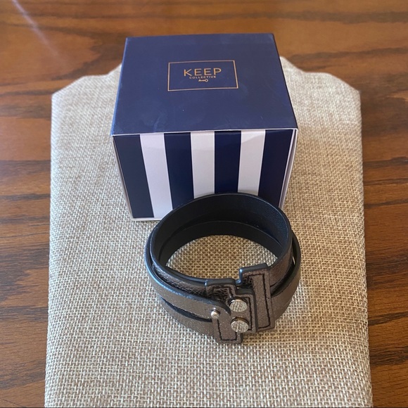 NWT KEEP Collective Leather Cuff Gunmetal - Picture 5 of 6